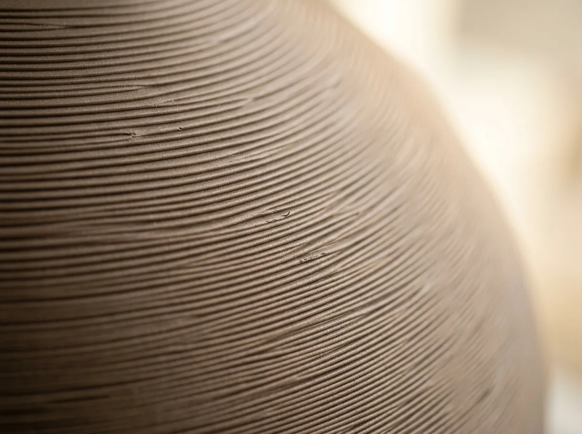 Macro detail of fine layered texture on a FORMA piece